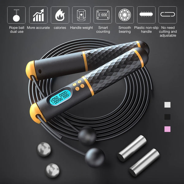 Digital Jump Rope with Counter & Timer | Track Your Fitness Easily